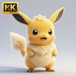 fluffy cute pickachu, 3D Render, hyperrealistic, unreal engine, 4k