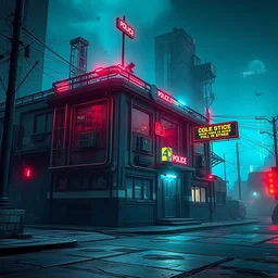 photo environement post futurist police station : 4, 4 k rtx hdr volume light concept studio matte painting environement digital illustration style art that looks like it is from borderlands and by feng zhu and loish and laurie greasley, victo ngai, andreas rocha, john harris by jesper ejsing, by rhads, makoto shinkai and lois van baar