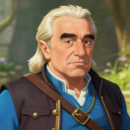 an in game portrait of danny devito from the legend of zelda breath of the wild, breath of the wild art style.