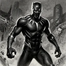 black panther marvel drawn by artgerm
