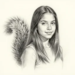 detailed sketch of a colombian girl that looks like a squirrel -5