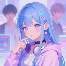 tomoe mami, lofi girl aesthetic, pastel, vaporwave colors, futuristic, by stanley twardowicz, ilya kuvshinov, rossdraws