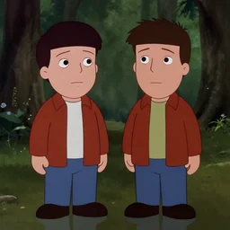 random twin peaks screenshot as a cartoon