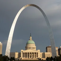 photo of the st. louis arch, detailed