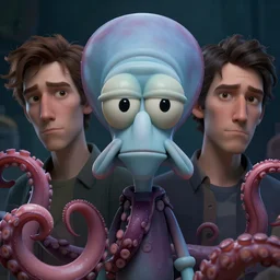 hyperrealistic mixed media image of squidward tentacles, stunning 3 d render inspired art by greg rutkowski and xiang duan and thomas eakes, perfect facial symmetry, flawless human features, realistic, highly detailed attributes and atmosphere, dim volumetric cinematic lighting, 8 k octane render, post - processing, masterpiece,