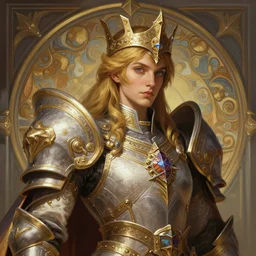 portrait of a paladin, deep focus, intricate, elegant, regal, highly detailed, digital painting, artstation, concept art, matte, sharp focus, illustration, d & d, fantasy, hearthstone, art by artgerm and greg rutkowski and alphonse mucha