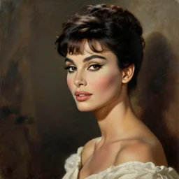 A painting of Sophia Loren, by Jeremy Mann
