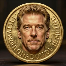 hyperrealistic dslr film still of jeff goldblum disguised as gold doubloon!! coin!!, stunning 8 k octane comprehensive 3 d render, inspired by istvan sandorfi & greg rutkowski & unreal engine, perfect symmetry, dim volumetric cinematic lighting, extremely hyper - detailed, incredibly real lifelike attributes & flesh texture, intricate, masterpiece, artstation, stunning