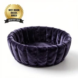 velvet bread basket, commercial catalog photo, isolated on a pure white background, centered, entire object in frame, sharp focus, soft studio lighting