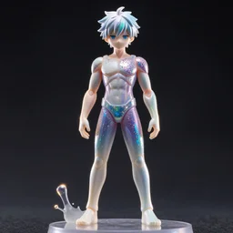 takashi murakami, ilya kuvshinov isolated anime vinyl figure, figure photography, glitter accents on figure, holographic undertones, expert human proportions, high detail, ethereal lighting, rim light, expert light effects on figure, sharp focus, dramatic composition and glowing effects unreal engine, octane, editorial awarded best character design