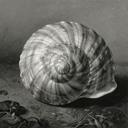 bivalve, sea shell, mystery of the deep, quahogs. greg rutkowski, gustavo dore, national geographic, spiral, mollusc