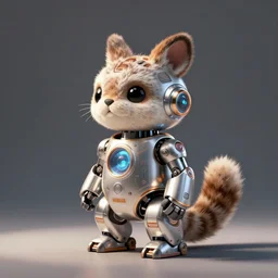 studio photo of a futuristic cute pet robot, by artgerm and greg rutkowski and marc newson and zaha hadid and alphonse mucha, otter bunny fennec mix, kindchenschema, side view, volumetric light, detailed, octane render - t