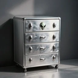 alien aluminum chest of drawers