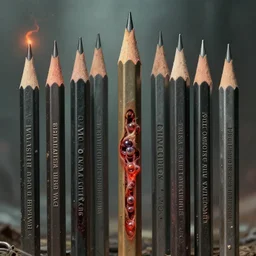 pencils of medical equipment, straight up, rotten plastics, necrotic fasciitis bubbles, by wayne d barlowe, boris vallejo, geof darrow, stefano tamburini, torch light, muted colors, epic, hyper detailed, awe inspiring, award winning horror, hyper realism, cinematic