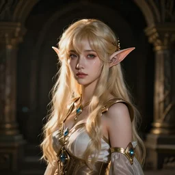 Beautiful art portrait of a light elemental girl in a dungeon, atmospheric lighting, intricate detail, cgsociety, hyperrealistic, octane render, RPG portrait, ambient light, dynamic lighting