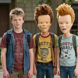 movie still of the teenage actors as beavis and butthead