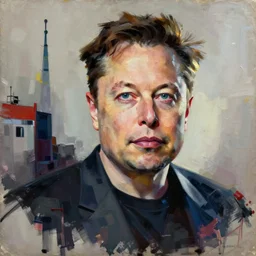 Elon Musk, painted by Zdzisław Beksiński, expressive beautiful painting, award winning, trending on artstation, deviantart, mastercraft, raytraced, detailed, high quality, key visual, sharp, backlit, gorgeous lighting, HDR, ultrahd, 4k, 8k, ultra-high resolution