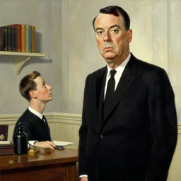 alfred hitchcock painted by norman rockwell