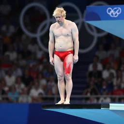 boris johnson in the olympic diving competition
