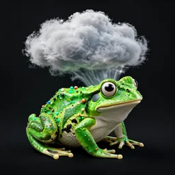 cloud turning into a frog, 1 million point cloud,
