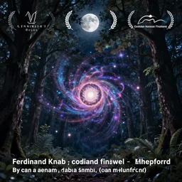 cosmic flower portal in a moonlit forest, celestial, fantasy art, by ferdinand knab, alena aenami, dan mumford