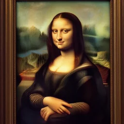 mona lisa picking her nose