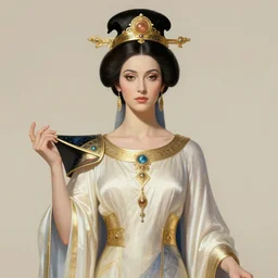 modernist portrait of the powerful empress of the solar system in the style of charlie bowater and in the style of donato giancola. glowing, ornate and intricate linework, sharp focus, depth of field, stunning, dynamic lighting, ultrafine and hyperdetailed.