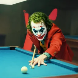 the joker playing pool by foujita, tsuguharu, magical realism