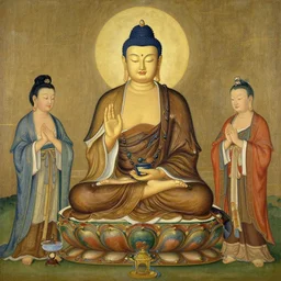 buddhism, taoism, painting by greg rutkowski, j. c. leyendecker, artgerm