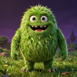 lawn monster vintage kids horror movie poster