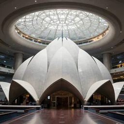 interior of a futuristic lotus temple, by alex grey, intricate contemporary architecture, photo journalism, photography, cinematic, national geographic photoshoot