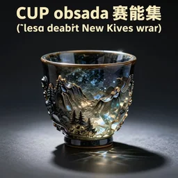 cup made of obsidian