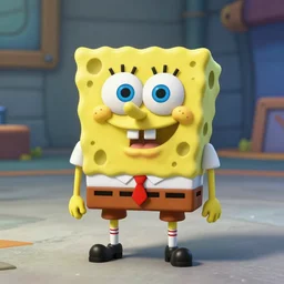 a videogame still of Spongebob in Diablo III, portrait, 40mm lens, shallow depth of field, split lighting, cinematic
