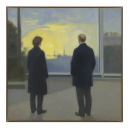 future of the human race, by Edward Hopper and Ees Anderson, oil on Canvas