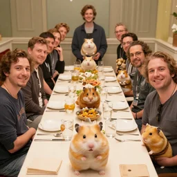 the last hamster supper, Alena Aenami, Petros Afshar, Noah Bradley, Anton Fadeev, Anato Finnstark, Steve Henderson, Filip Hodas, Mark Keathley, Thomas Kinkade, Phil Koch, Gilbert Williams, Mike Winkelmann, Beeple