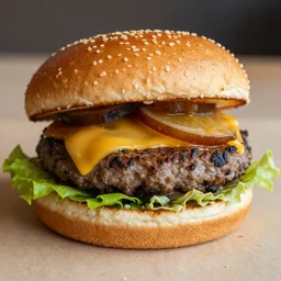 “an unhealthy burger that looks messy”