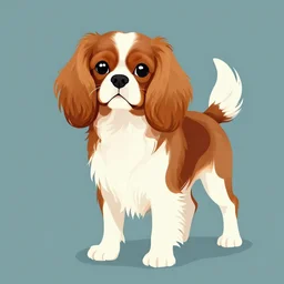cavalier king charles spaniel, vector