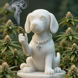 snoop dog as marble statue, smoking weed, in marijuanas gardens, soft surface texture, very realistic 3 d render, soft sun lights, 4 k, high detailed photography result, 5 0 mm lens, rich deep colors, smooth gradients, depth of field, cinematic, hyper realism, high detail, octane render, unreal engine, 8 k, vibrant colors