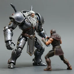 gandalf with large robotic cyber - arm battling the balrog 3 5 mm photograph