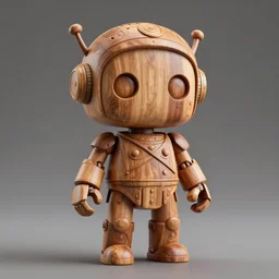 octane render ultra photorealistic hyper detailed, a very cute wooden mystical statue robot of the roman