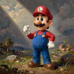 mad lad luigi painted by wlop, artgerm