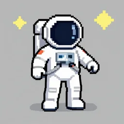 pixel art of an astronaut