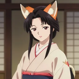 An anime portrait of a beautiful Japanese noblewoman with fox ears wearing a silk kimono, by a professional manga illustrator, Stanley Artgerm Lau, WLOP, Rossdraws, James Jean, Andrei Riabovitchev, Marc Simonetti, and Sakimichan, tranding on artstation