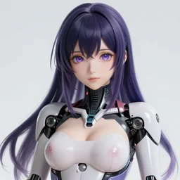 beautiful image of a anime android robot girl with glossy skin, artstation, high quality, highly detailed,