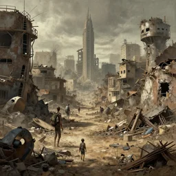 an amazing masterpiece of art by gerald brom, district 9 slum