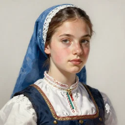 portrait annasophia robb as sardinian girl, highly detailed, digital painting, artstation, concept art, sharp focus, illustration, art by aleksi briclot, raphael lacoste, magali villeneuve