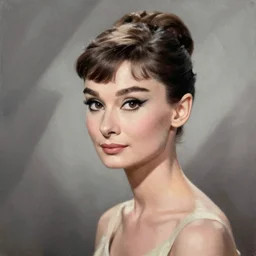 audrey hepburn, painting by delphin enjolras, j. c. leyendecker, yoji shinkawa