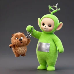 darth teletubby using force choke on shaggy