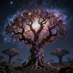 magical trees of life in the galaxy 🌌
