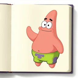 a page in a magicians book of patrick star anatomy